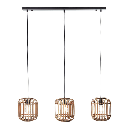 Gaia Collection Bamboo 3 Pendant Light in Natural