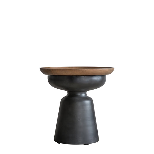 Gaia Collection Mango Side Table in Grey