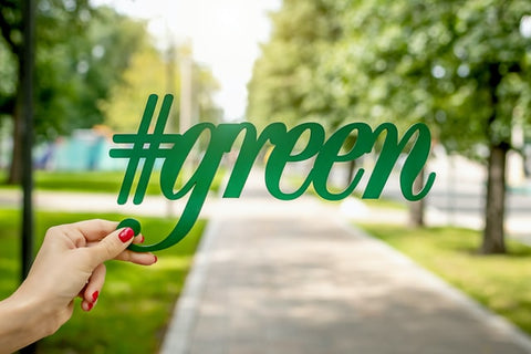 hand holding #green sign