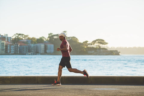 man jogging outside